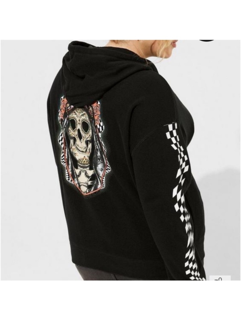 Torrid Black and Orange Zip-Up Hoodie